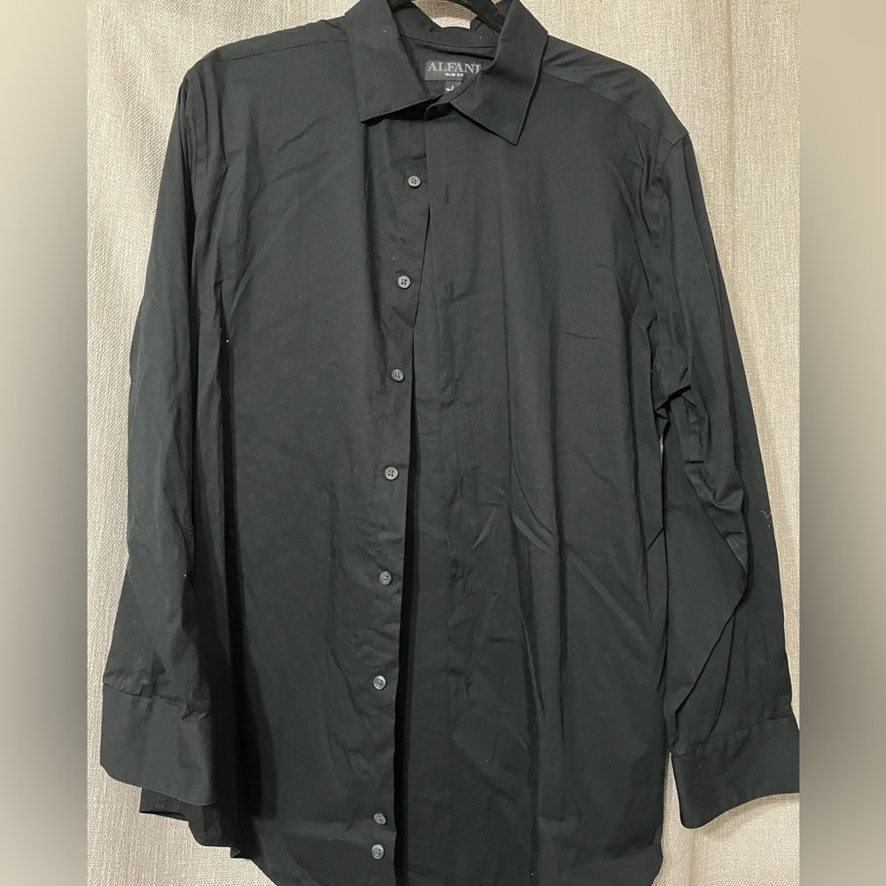 Alfani Black Dress Shirt Classic Long-Sleeve